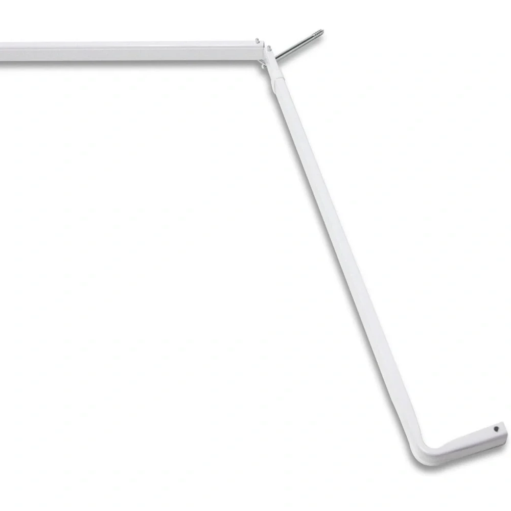 Rod Desyne Lockseam Bay Curtain Rod, 18-46 inch, 36-63 inch, White
